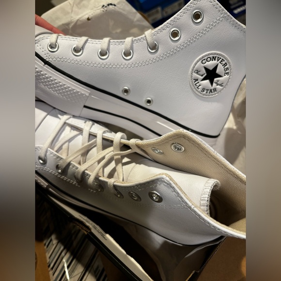 Converse Chuck Taylor All Star Platform Clean Leather High Top - Picture 7 of 8